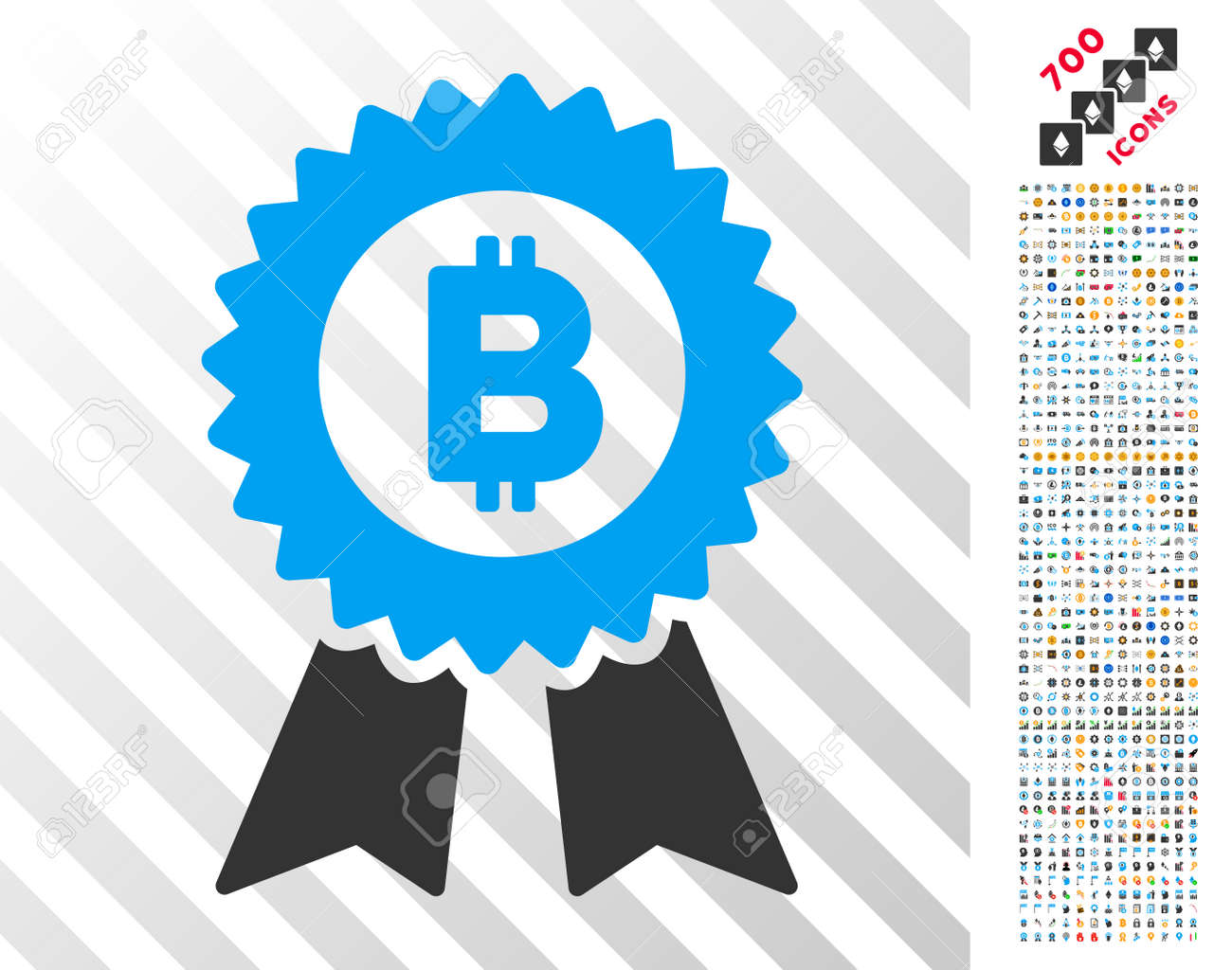 Bitcoin Seal Wit!   h Ribbons Icon With 7 Hundred Bonus Bitcoin Mining - 